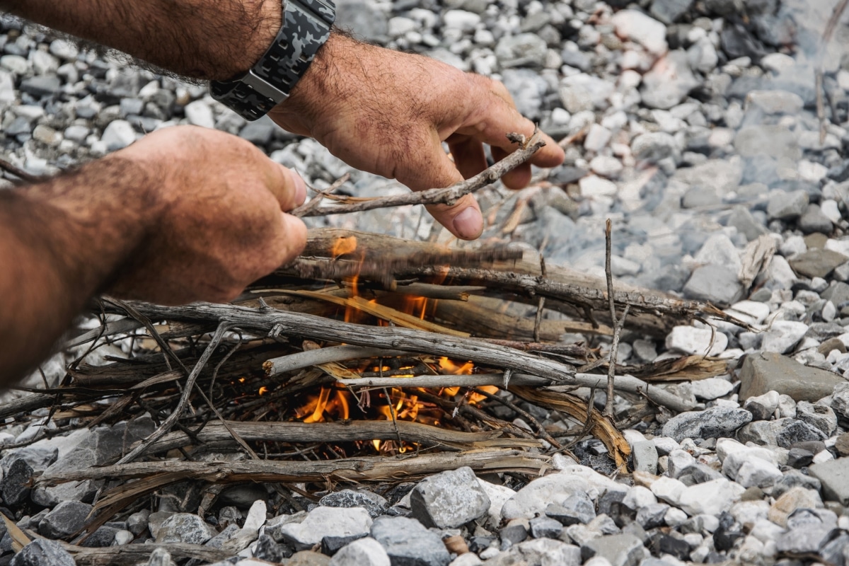 How To Start a Fire With Sticks Make Friction Fire (Bow